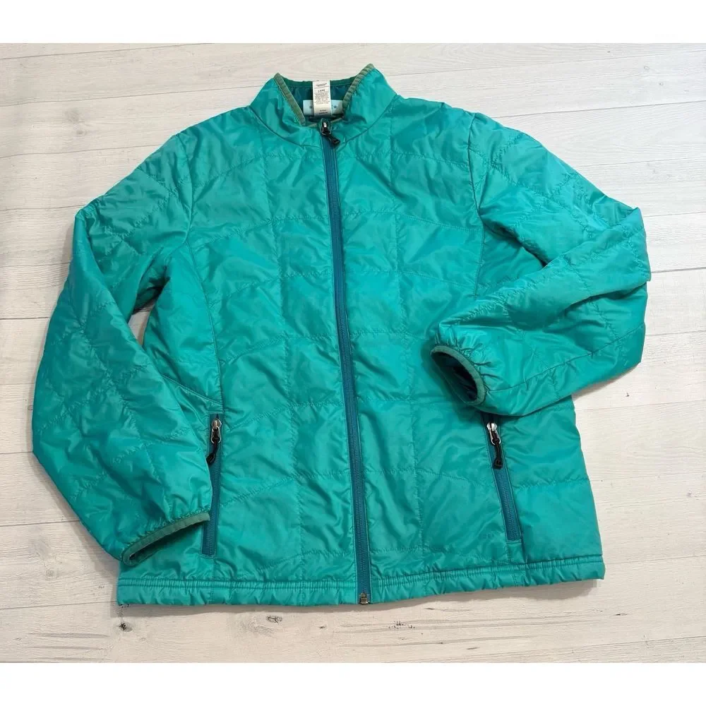 REI girls teal blue lightweight‎ puffer jacket XL 18